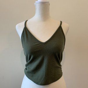 Strappy Olive Crop Top